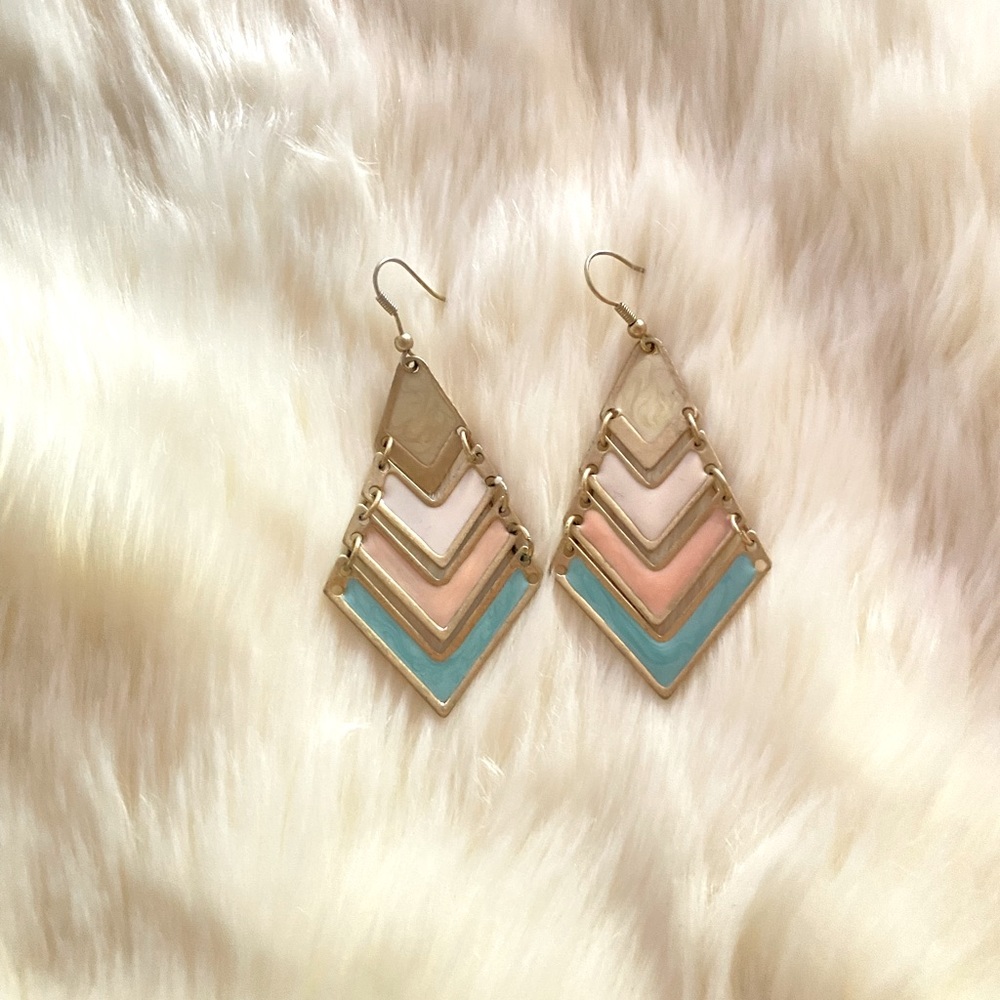 Colorful dangle earrings